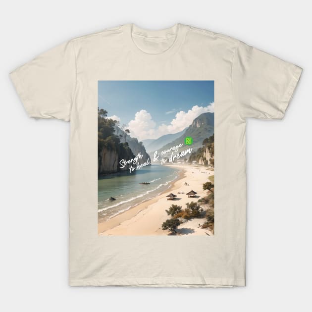 Tranquil Landscape: Healing Tropical Vacation & Dreaming T-Shirt by Dudu